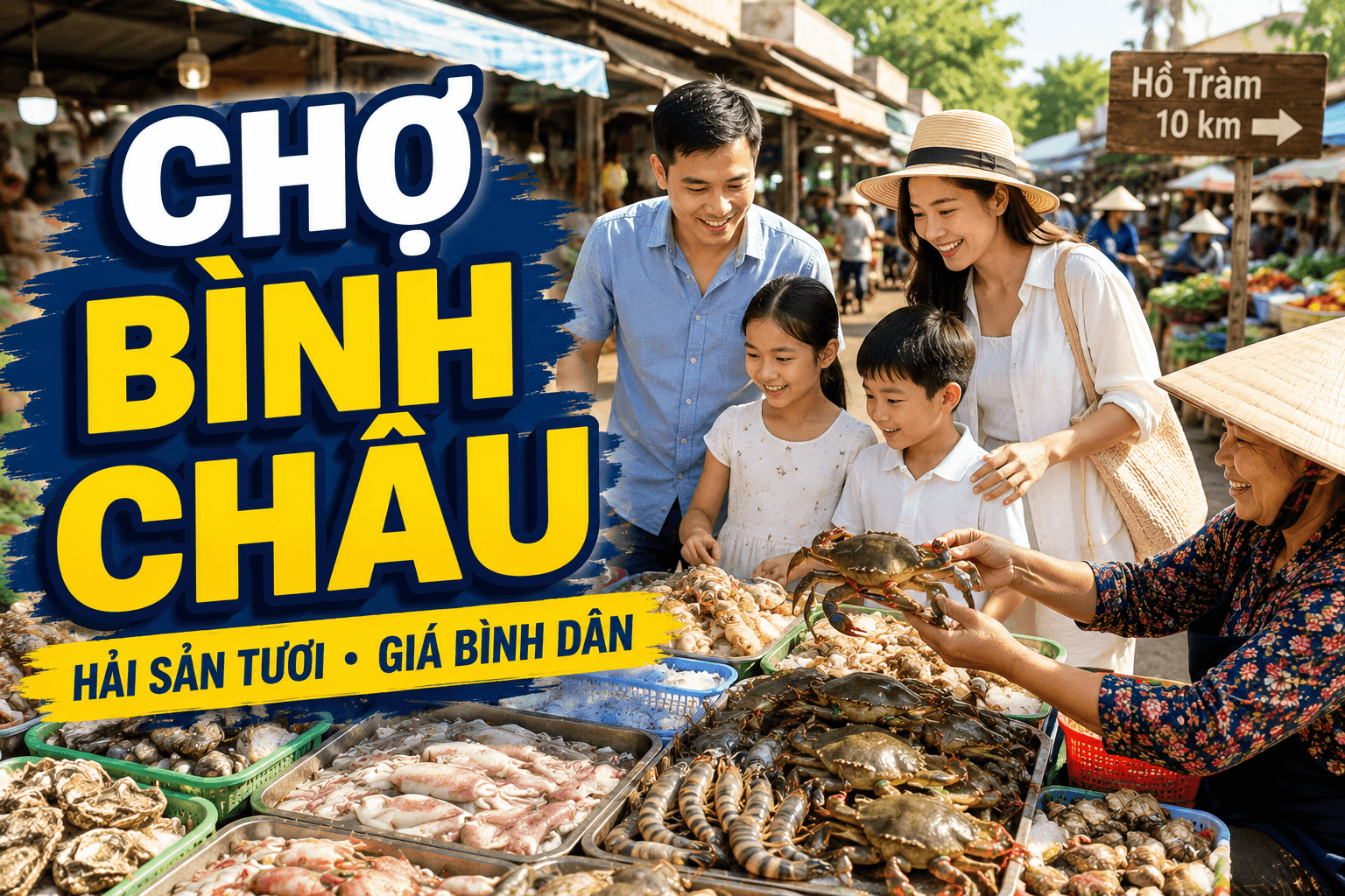 Chợ Bình Châu: Khám Phá Chợ Hải Sản Địa Phương Gần Hồ Tràm