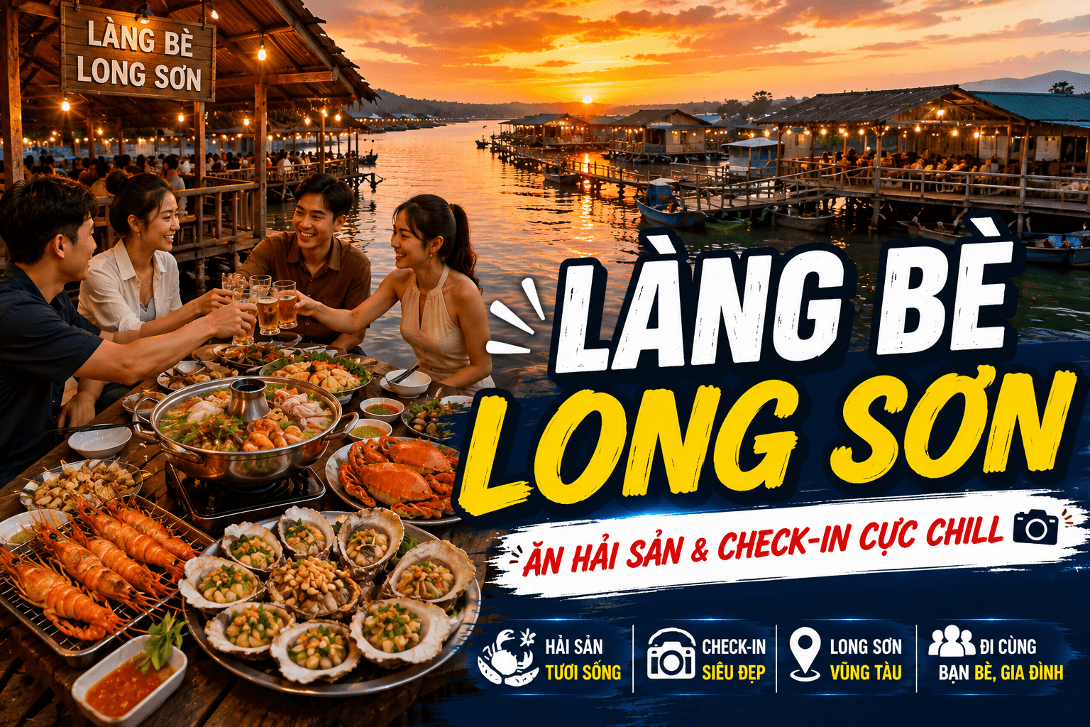 Làng Bè Long Sơn: Điểm Ăn Hải Sản Và Check-In Nổi Tiếng Vũng Tàu