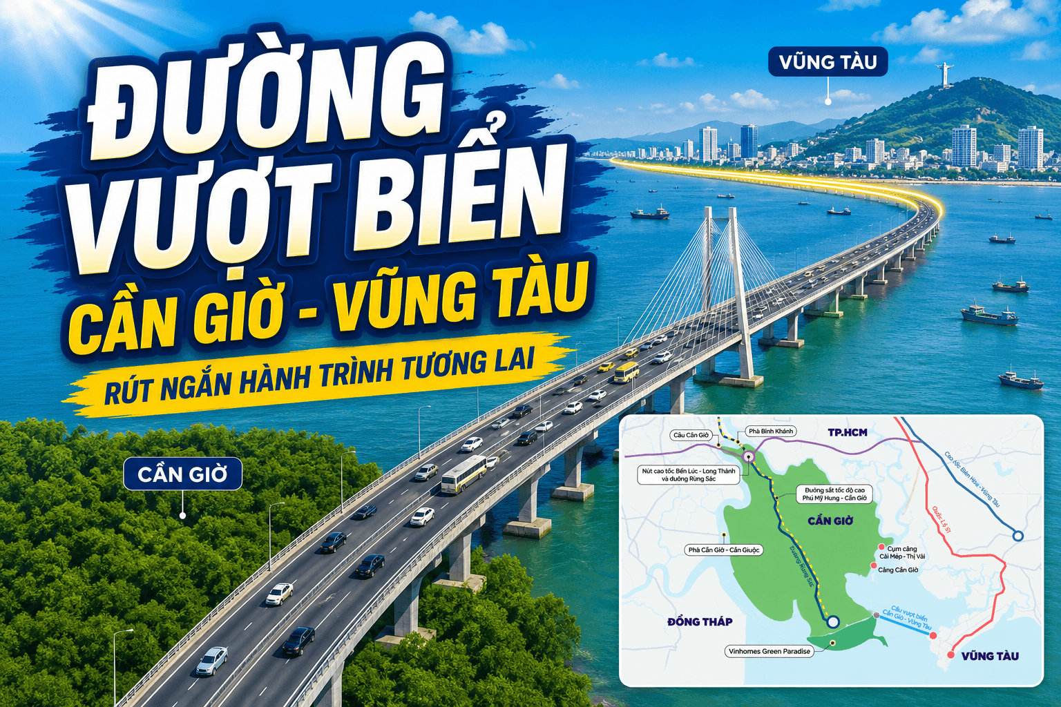 Đường Vượt Biển Cần Giờ – Vũng Tàu Sẽ Thay Đổi Việc Đi Vũng Tàu Ra Sao?