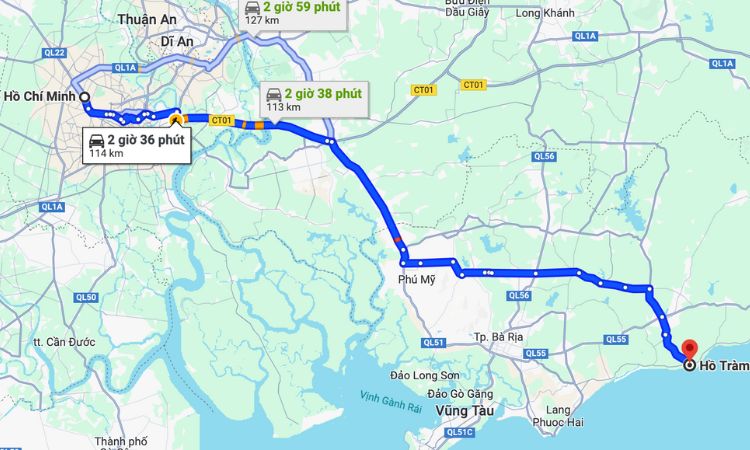 Tuyến Đường Từ Sài Gòn Đi Hồ Tràm