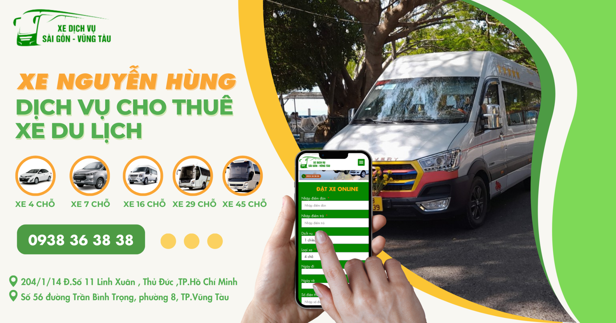 Đặt Xe Đi Resort Hồ Tràm Cho Gia Đình Cùng XE LE DU